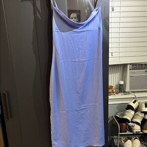 WeWoreWhat Light Blue Satin Dress